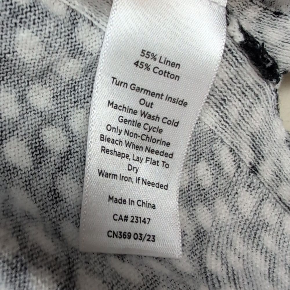 Talbots Linen Blend Open Front Long Line Cardigan… - image 7